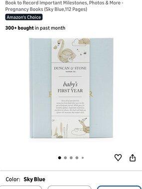 Duncan & Stone Baby's First Year Memory Book - Sky Blue